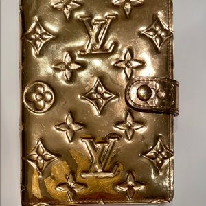 Louis Vuitton monogram mirror gold agenda